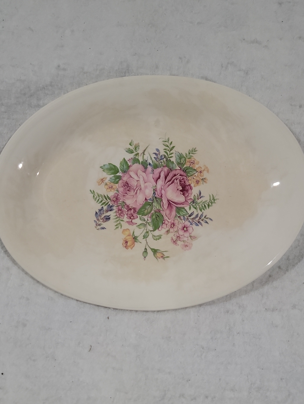 Vintage Semi-Vitreous-Serving Platter-Edwin M. Knowles China Company - U.S.A
